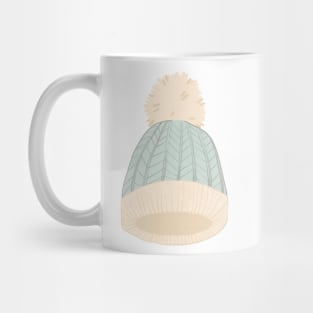 Fluffy Knit Winter Hat Mug